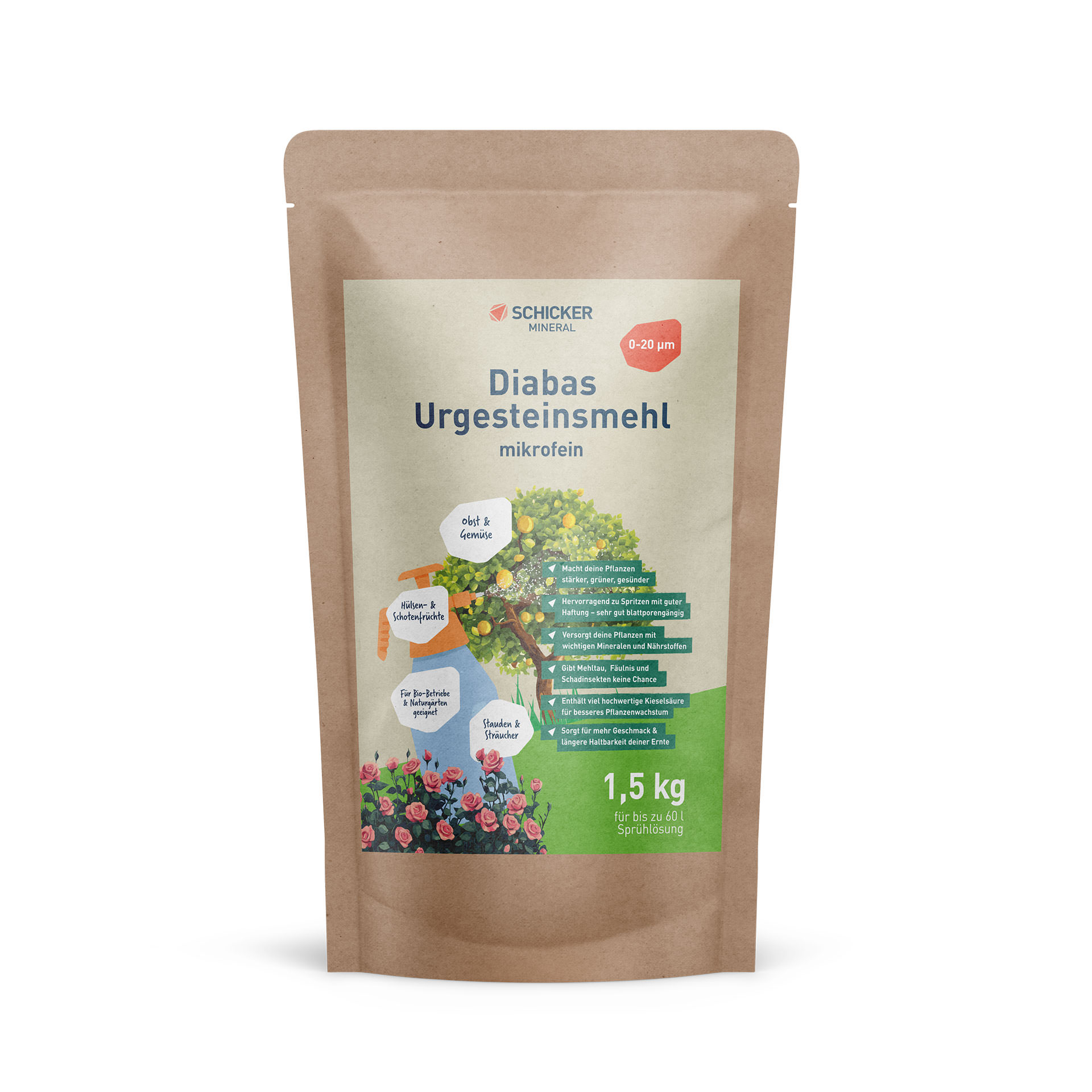 Diabas Urgesteinsmehl mikrofein