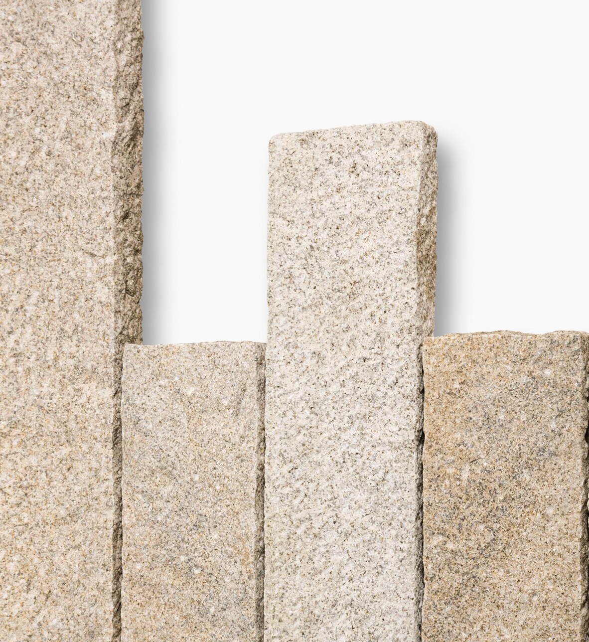Naturstein Palisaden SOL RUSTIQUE+ 8x20 Granit gelb-grau