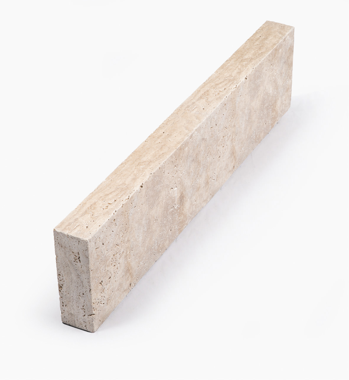 Naturstein Rasenkanten VANILLA ROMANA® 8x25 cm Travertin creme-beige