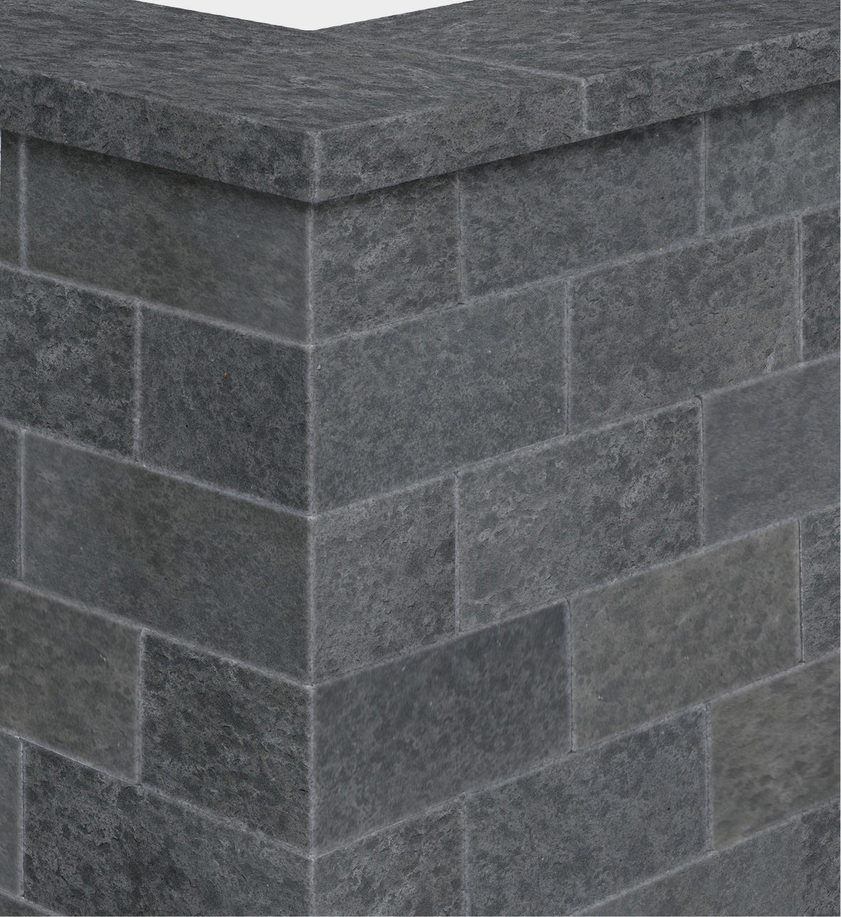 Naturstein Universalstein SANOKU® ELEGANCE -leicht satiniert- / Basalt anthrazit-schwarz