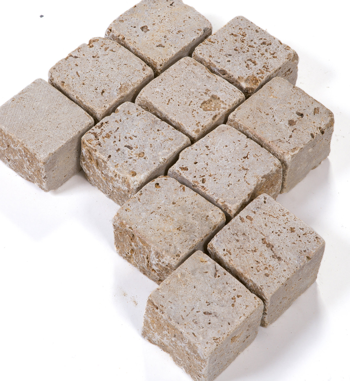 Naturstein Pflastersteine NOCE TOROSA® TRAVERTIN hellbraun