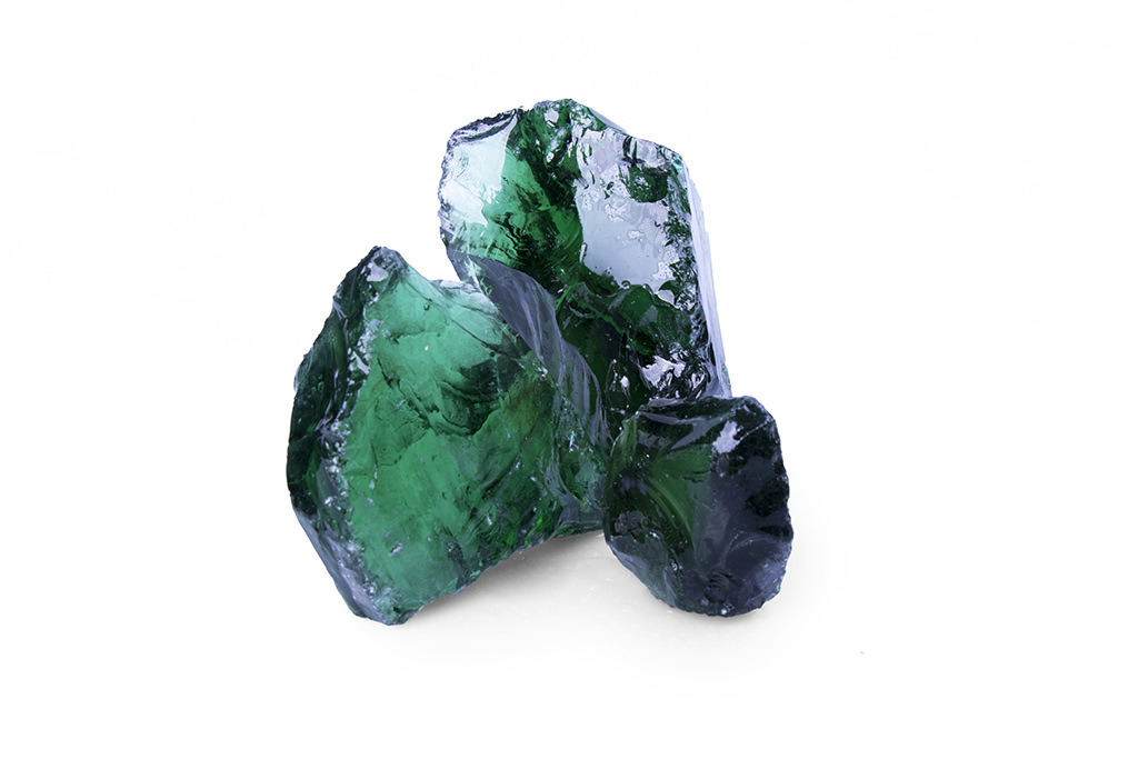 Glas Grün Schüttsteine