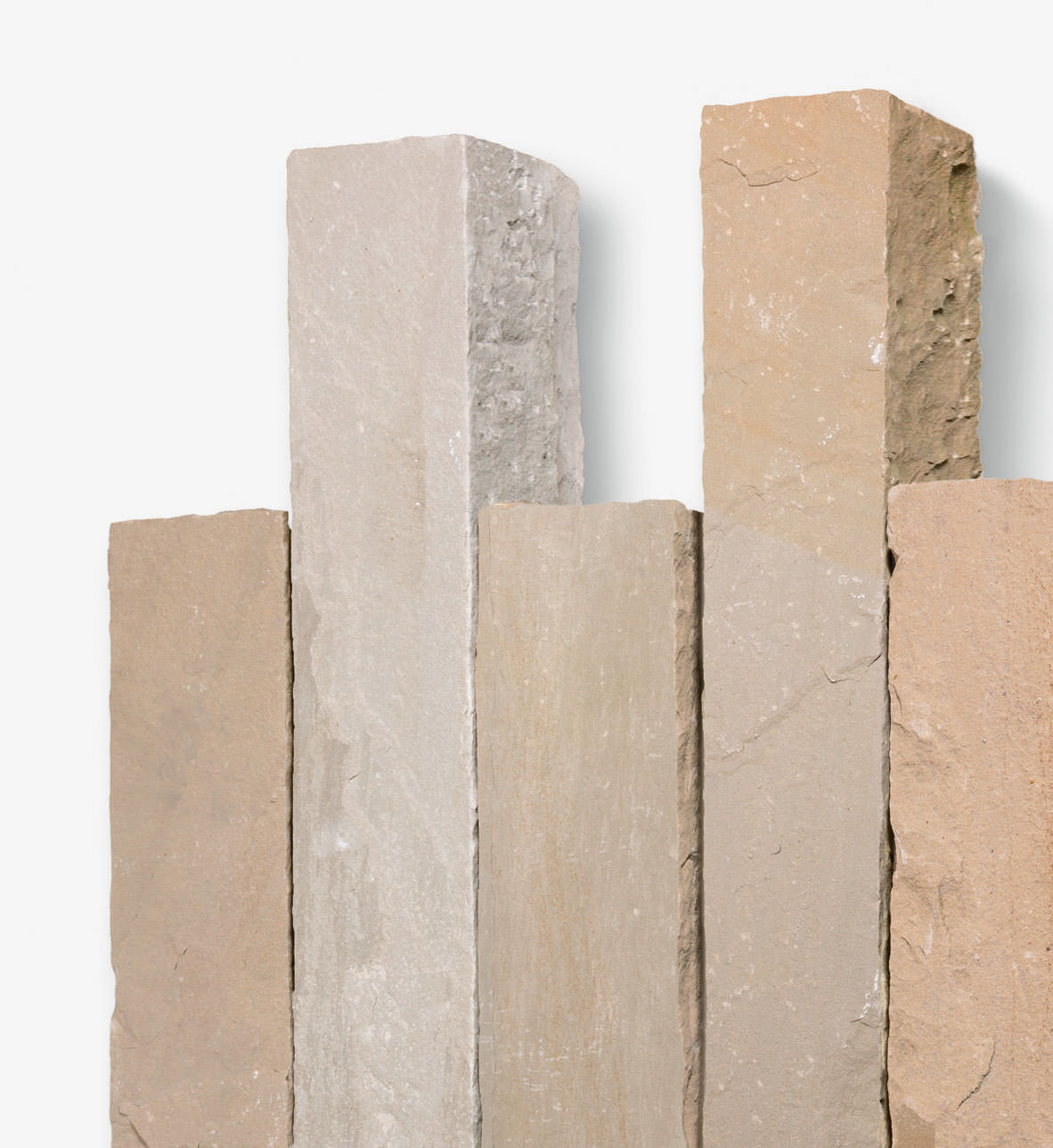 Naturstein Palisaden BOLERO 12x12 cm Sandstein / beige-sand-grau-braun