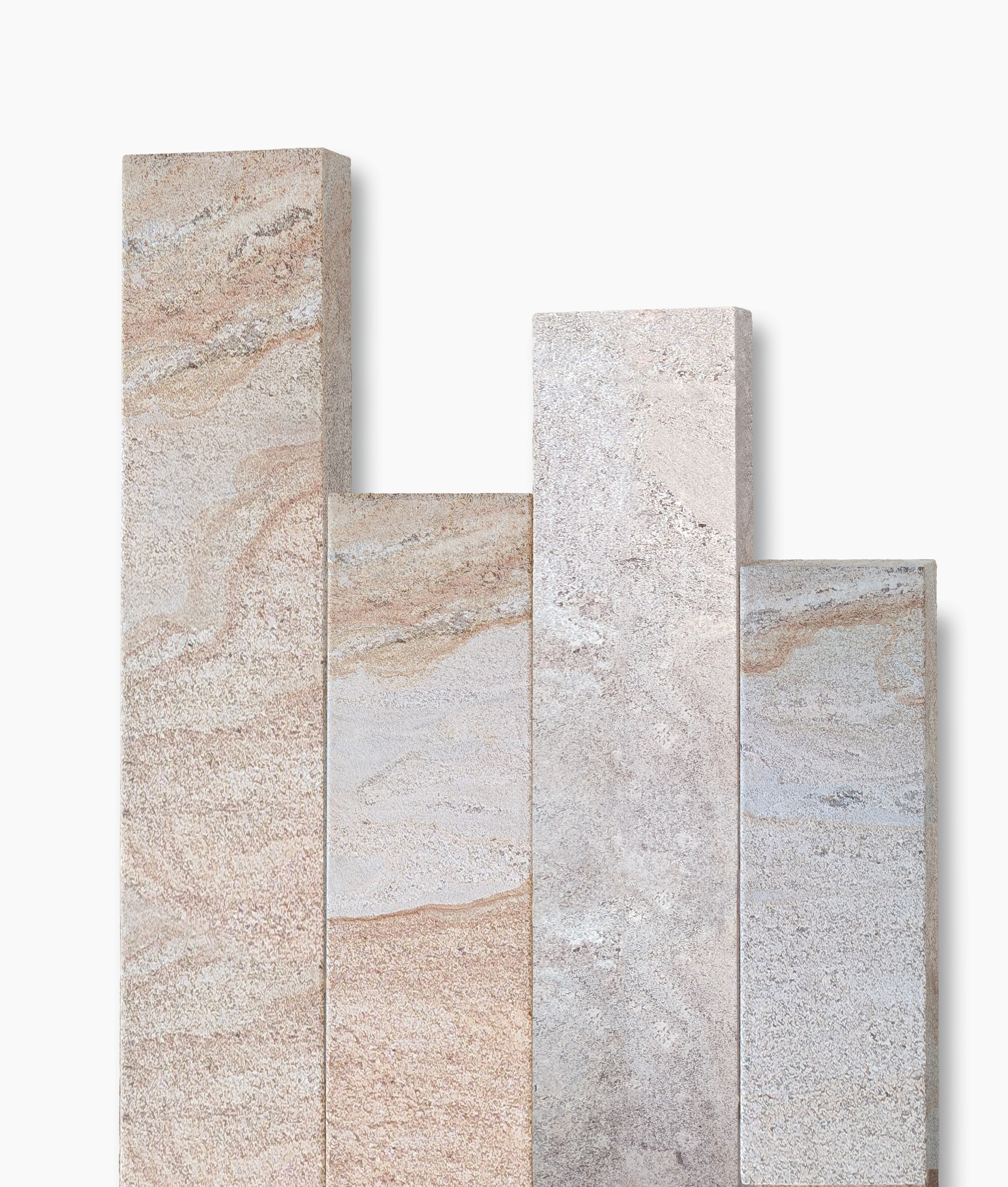 Naturstein Palisaden GREDI NATURELL 8x25 cm Granit gelb-braun-gräulich