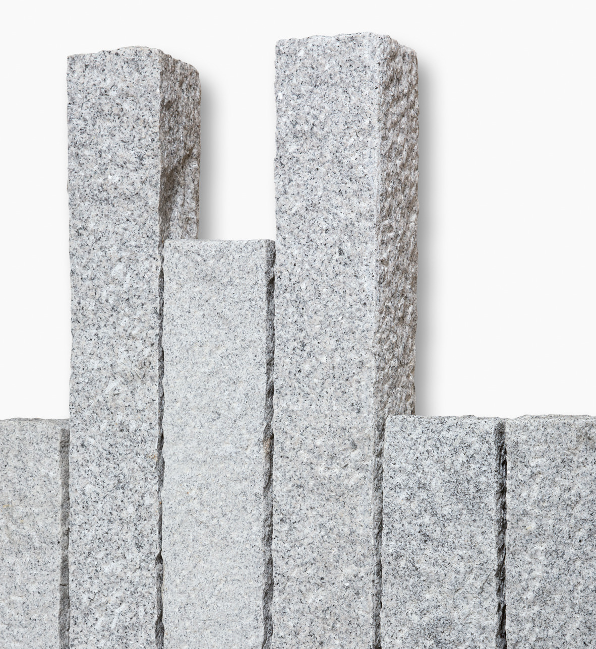 Naturstein Palisaden BRAVO RUSTIQUE Granit 15x15 cm / edelgrau