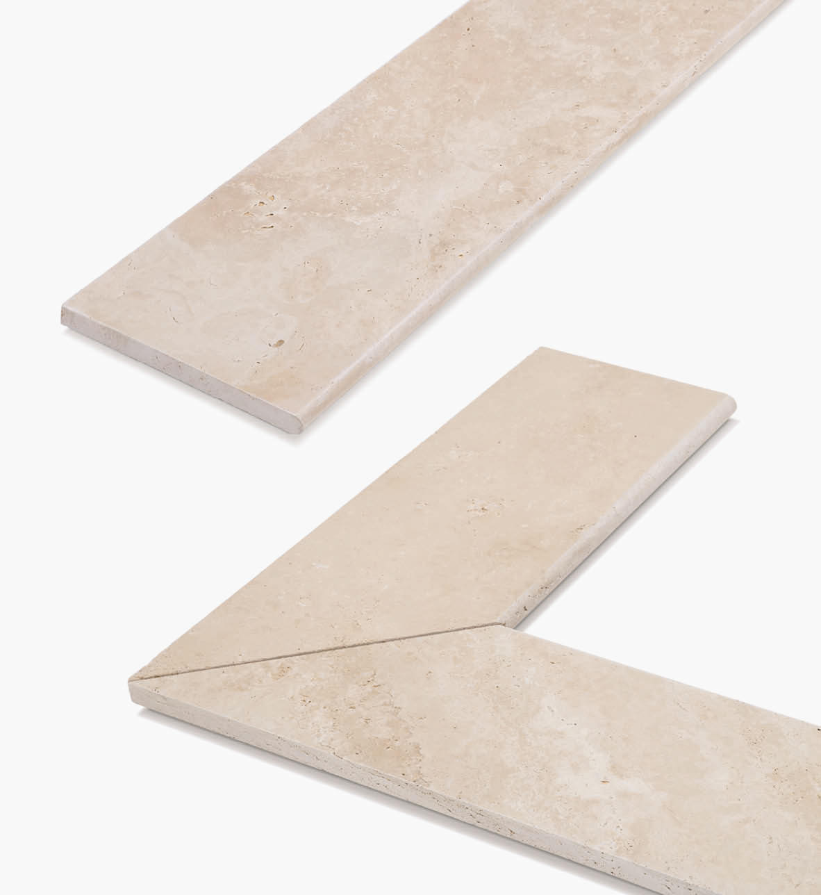 Naturstein Poolplatten-/ecken VANILLA ROMANA® - Travertin