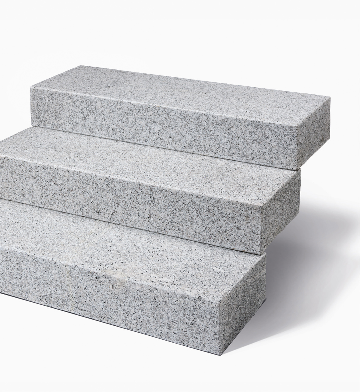 Naturstein Blockstufen BRAVO EXACTA -geflammt- Granit edelgrau