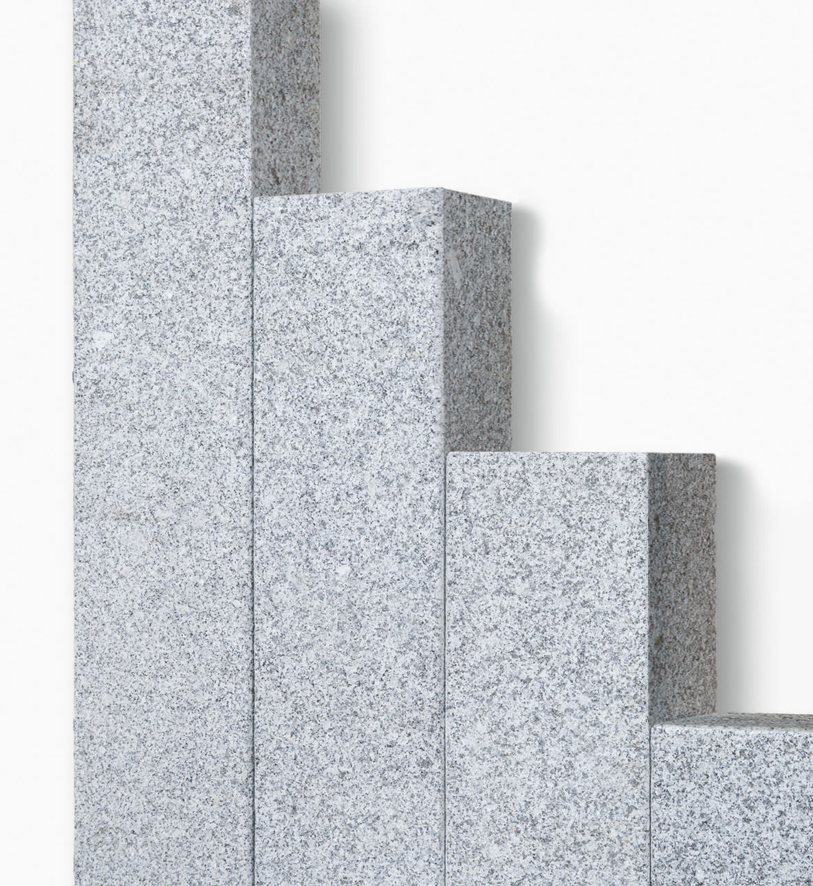 Naturstein Palisaden BRAVO EXACTA+ -geflammt- / Granit 8x20 / edelgrau