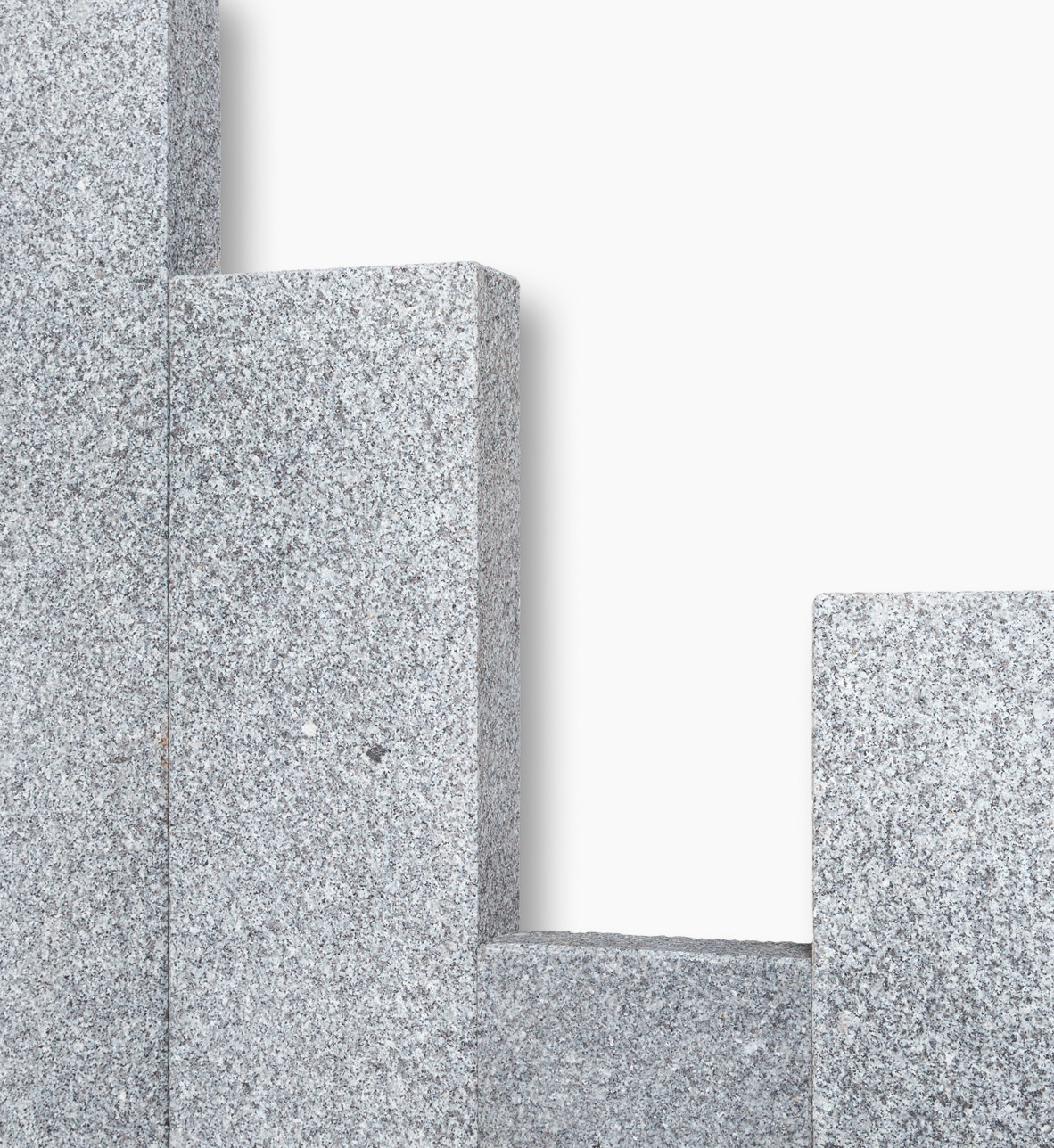Naturstein Palisaden BRAVO EXACTA -geflammt- Granit 10x25 cm / edelgrau