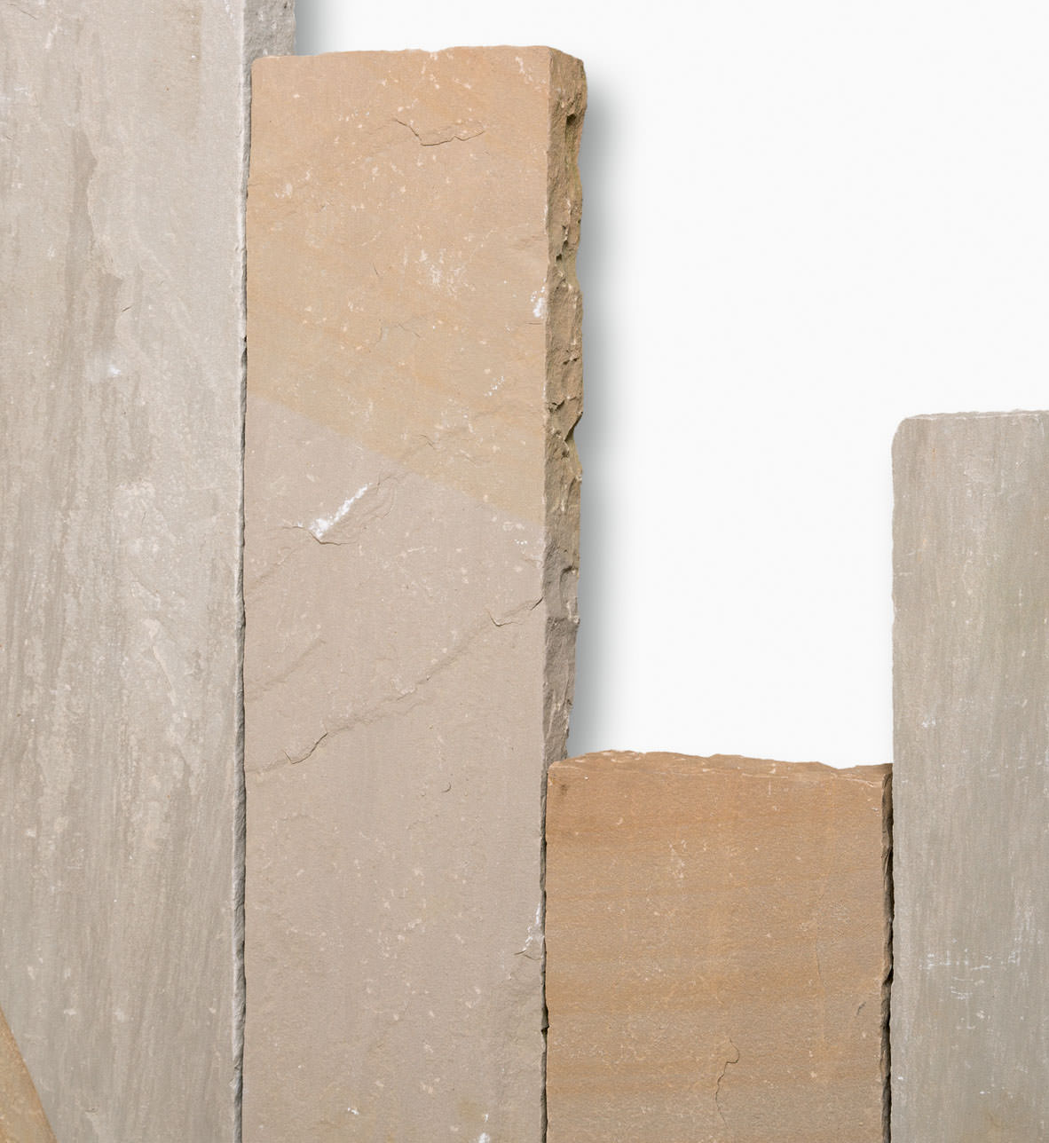 Naturstein Palisaden BOLERO 7-9x25 cm Sandstein / beige-sand-grau-braun