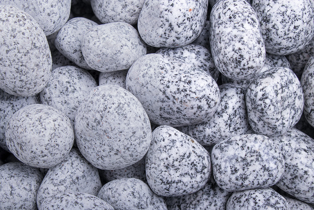 Gletscherkies Granit getrommelt