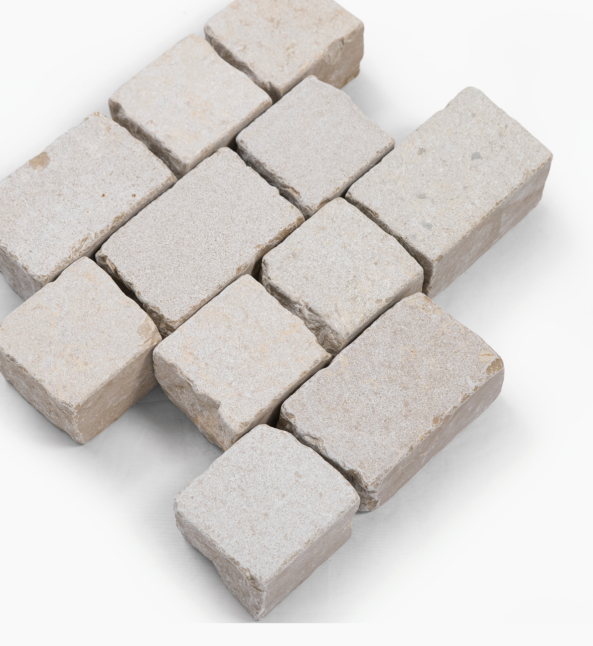 Naturstein Pflastersteine ORELLO® CREMA ANTICO Kalkstein cremebeige