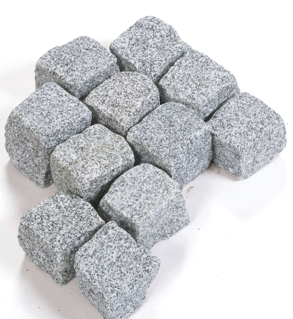 Naturstein Pflastersteine SILVER GRANIT RUSTIQUE hellgrau