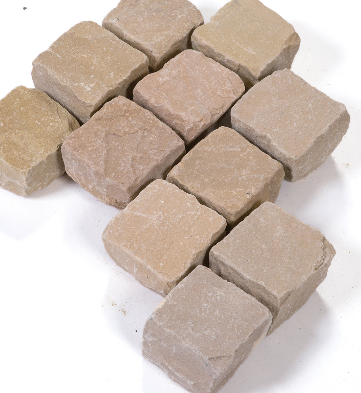 Naturstein Pflastersteine MANDRA Sandstein gelb-hellbeige