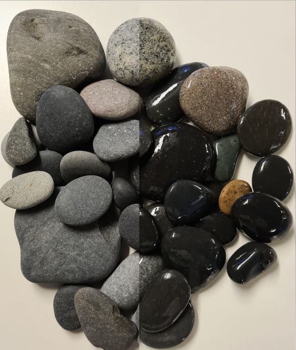 Beach Pebbles getrommelt