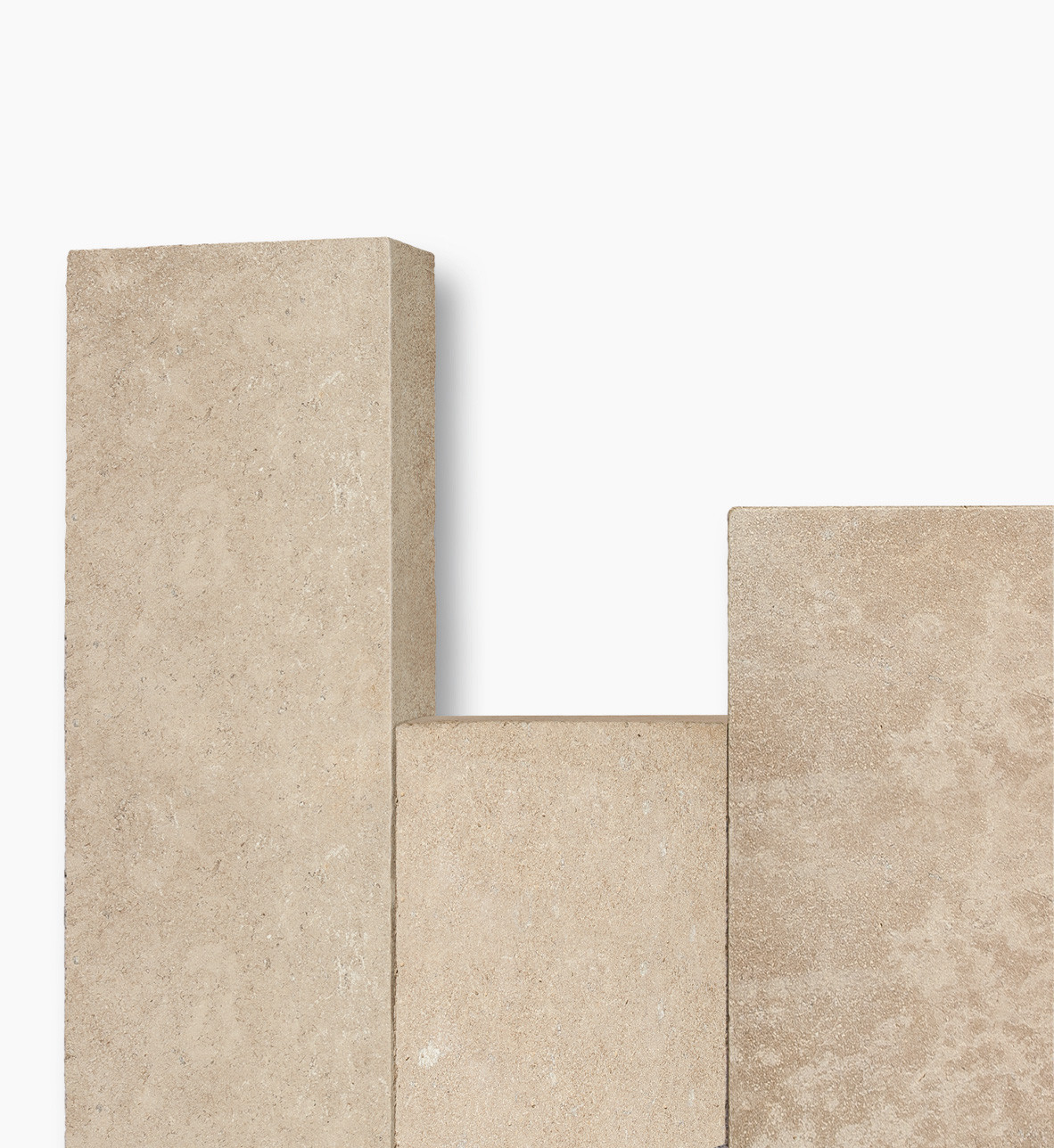 Naturstein Palisaden VIA CORONA NOVA -antik- 8x25 cm creme-beige