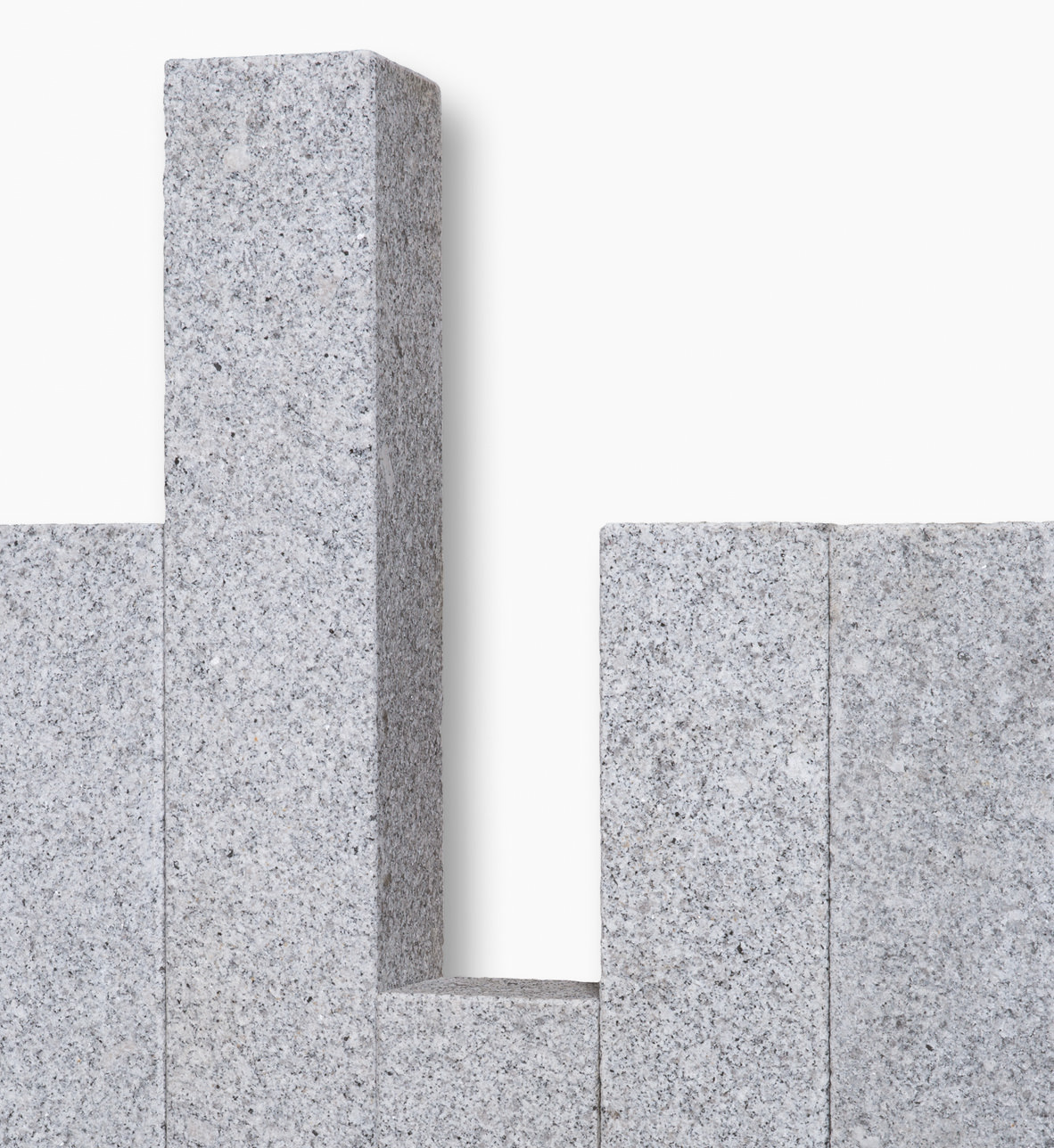 Naturstein Palisaden BRAVO EXACTA+ -geflammt- / Granit 12x12 / edelgrau