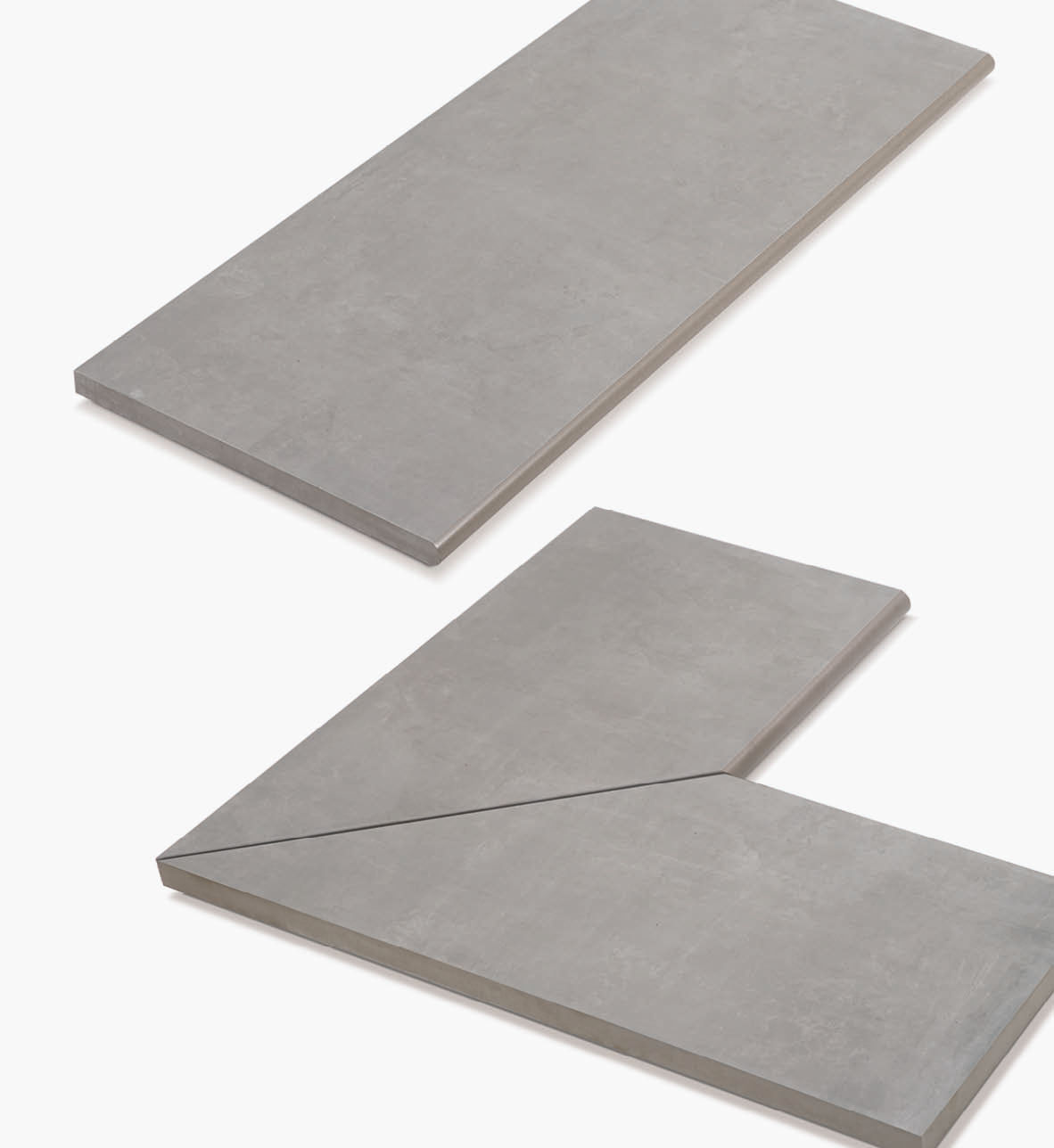 Feinsteinzeug  Poolplatten-/ecken BETONOPTIK MITTELGRAU 3 cm