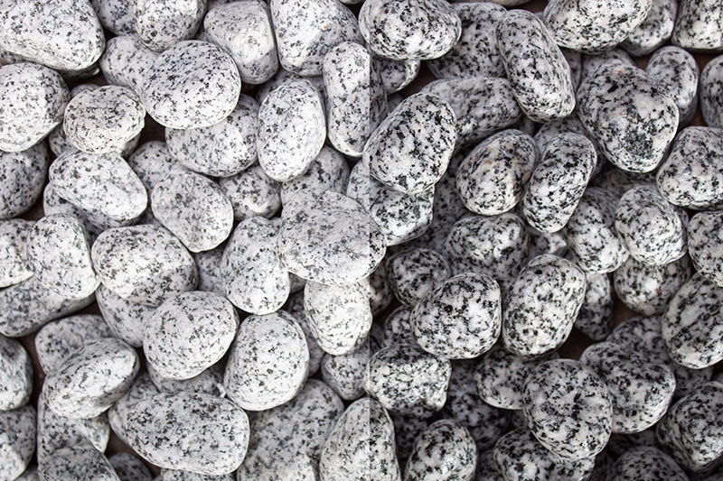 Gletscherkies Granit getrommelt