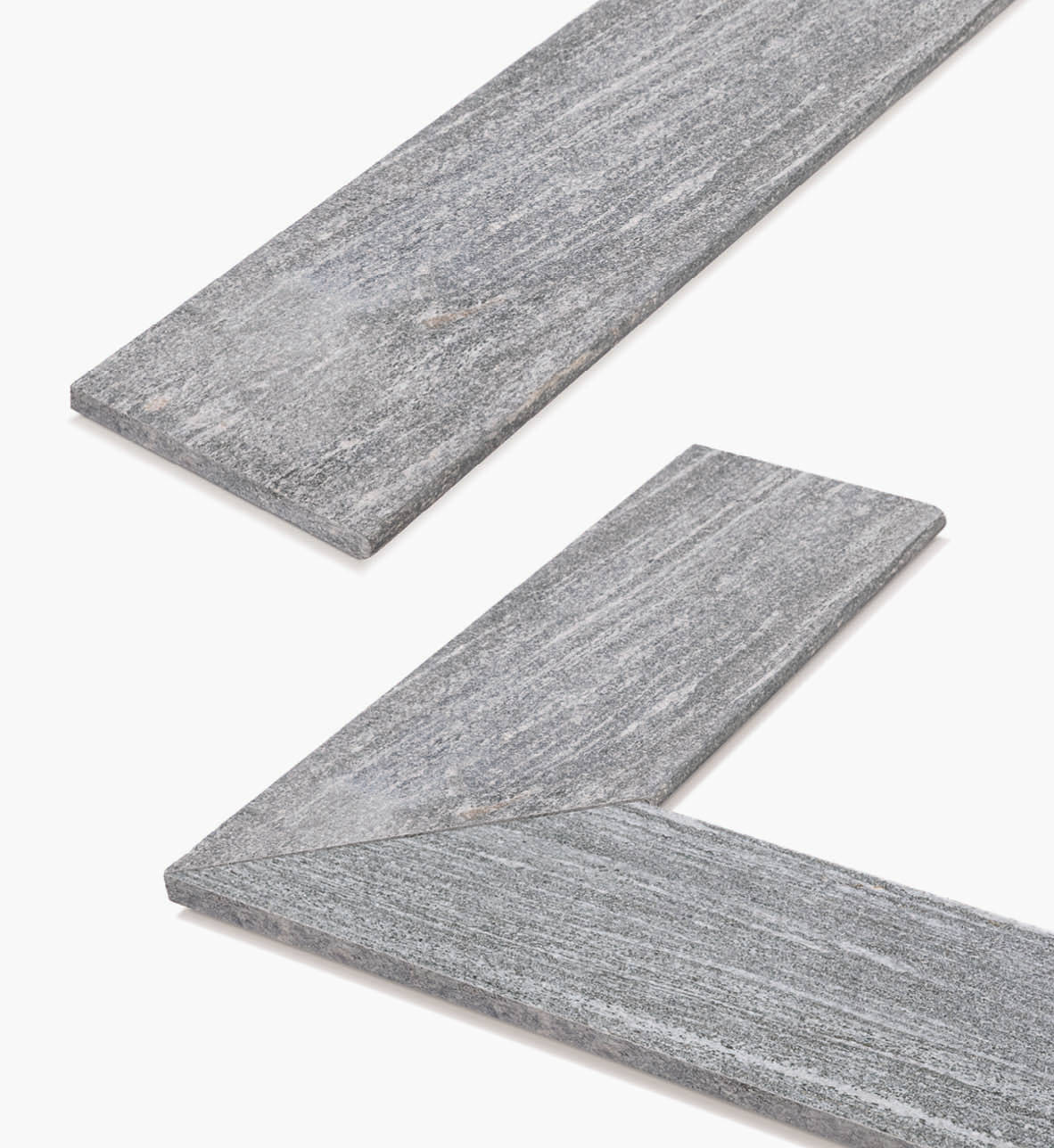 Naturstein Poolplatten-/ecken BIASCA EXACTA -geflammt- Gneis