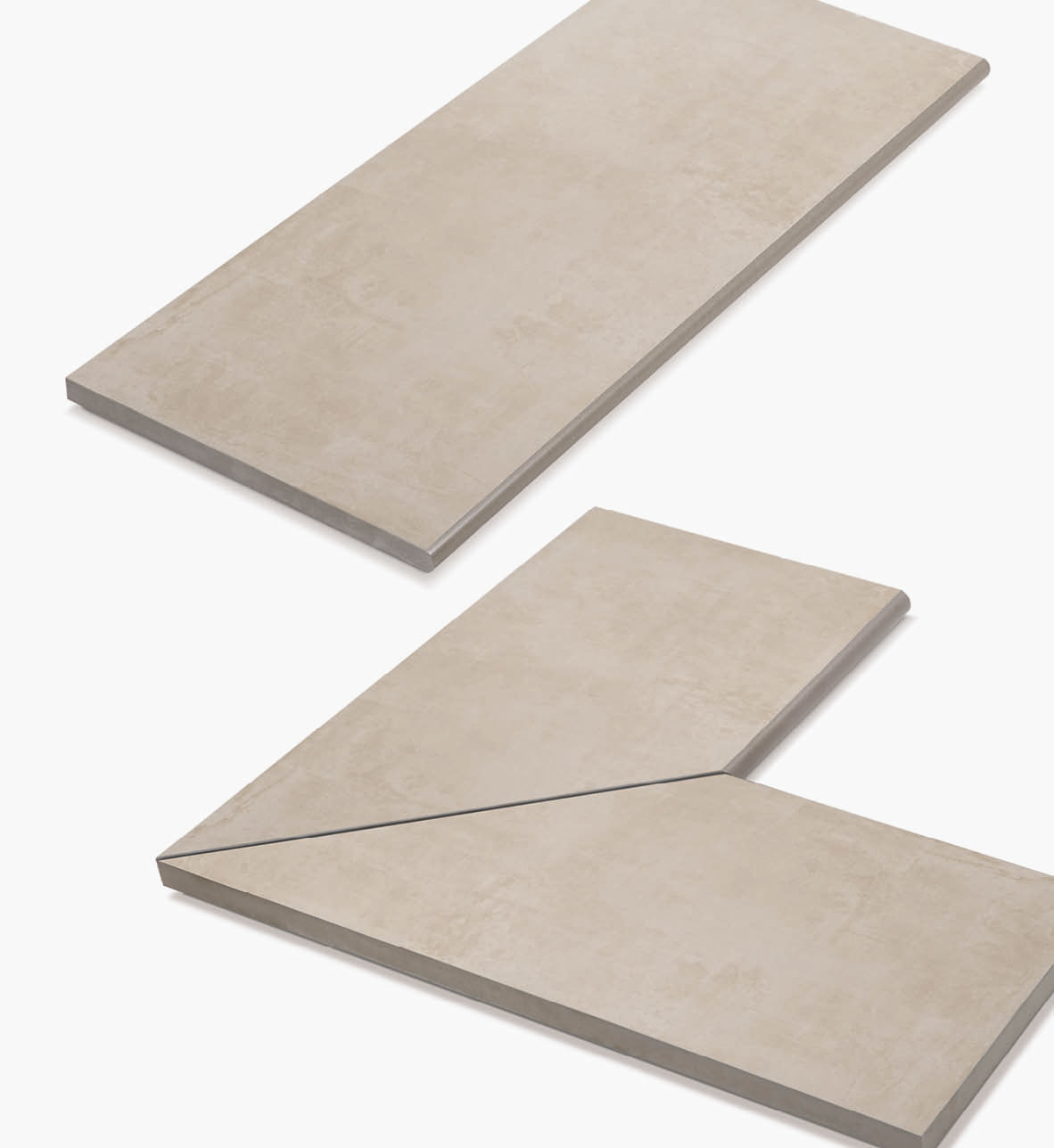 Feinsteinzeug  Poolplatten-/ecken BETONOPTIK SAND 3 cm