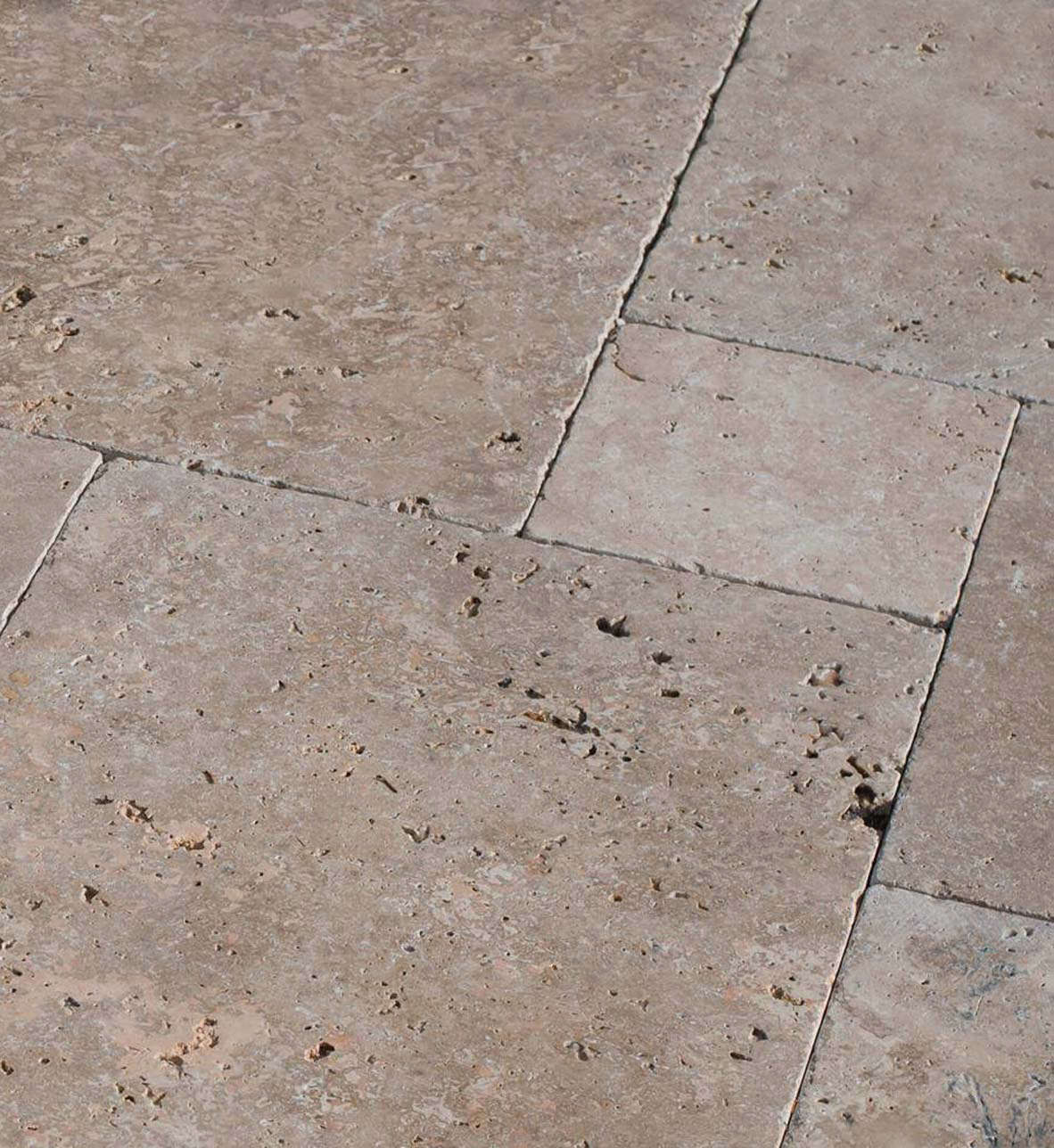 Naturstein Terrassenplatten NOCE TOROSA® -antik- Travertin