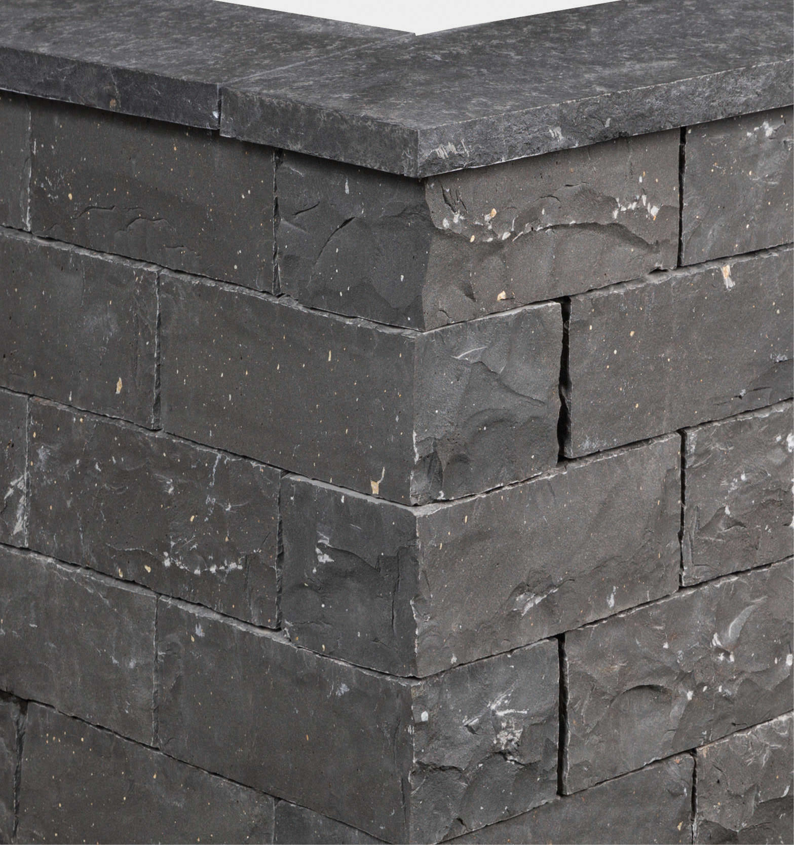 Naturstein Modulmauersteine SANOKU® ELEGANCE / Basalt anthrazit-schwarz