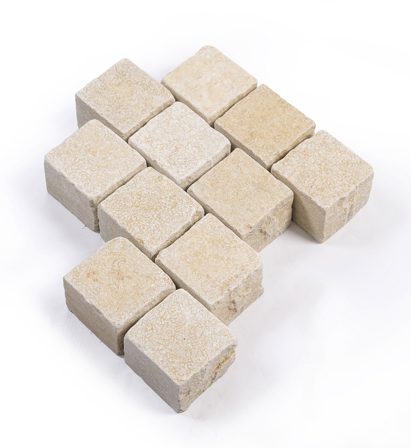 Naturstein Pflastersteine VIA ALBA Kalkstein beige