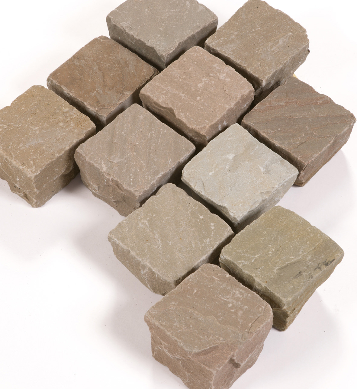 Naturstein Pflastersteine BOLERO Sandstein beige-sand-grau-braun