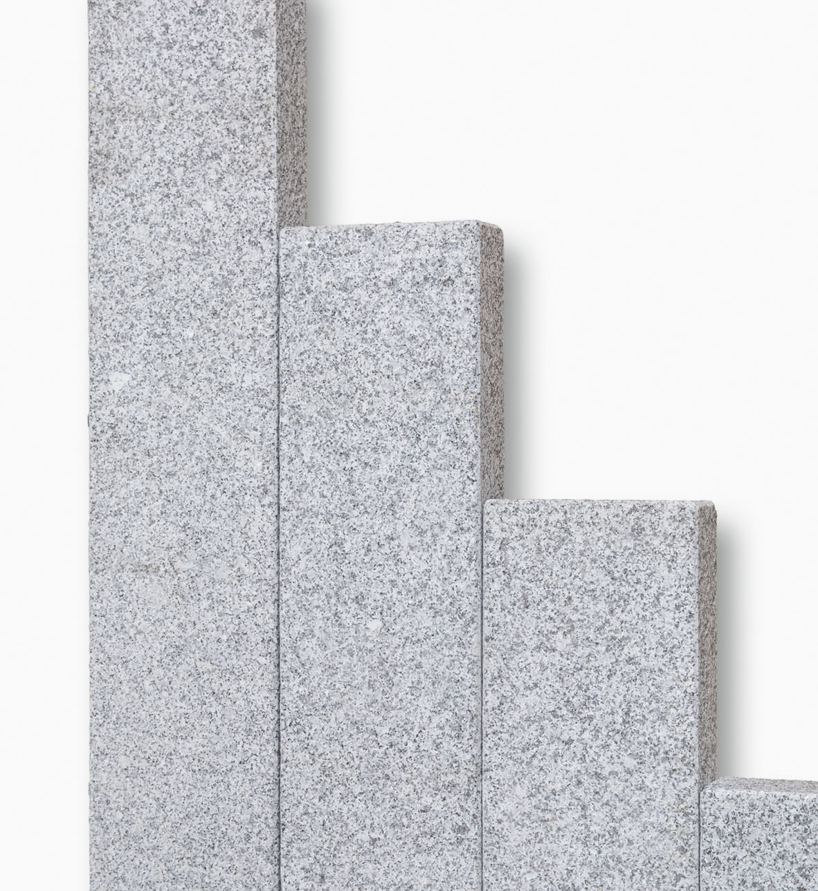 Naturstein Palisaden BRAVO EXACTA -geflammt- / Granit 8x20 / edelgrau