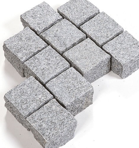 Natursteine Pflastersteine BRAVO AMBIENTE -geflammt- Granit edelgrau
